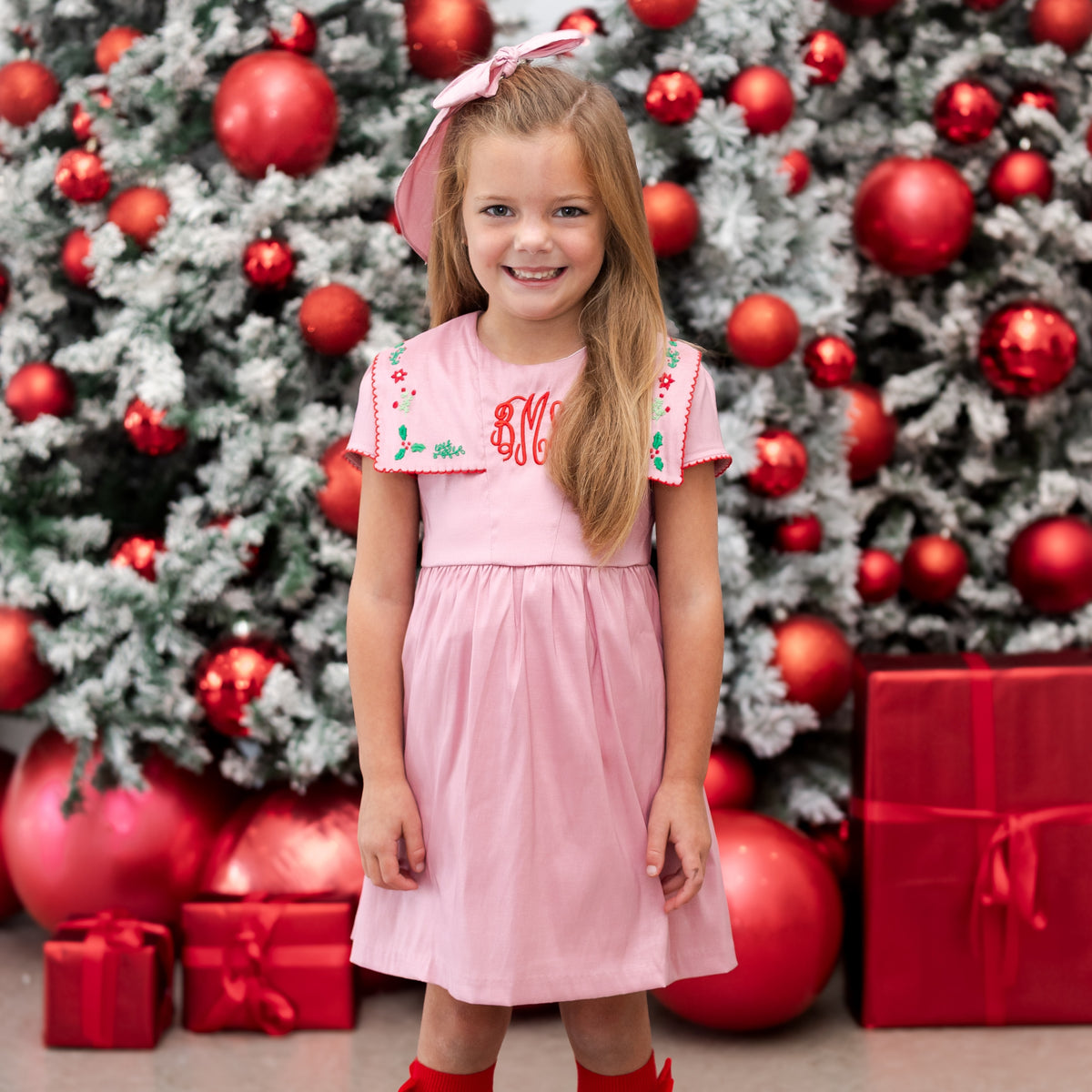 dondolo christmas dress La Boutique by Dondolo Girls Dress - Christmas Gifts