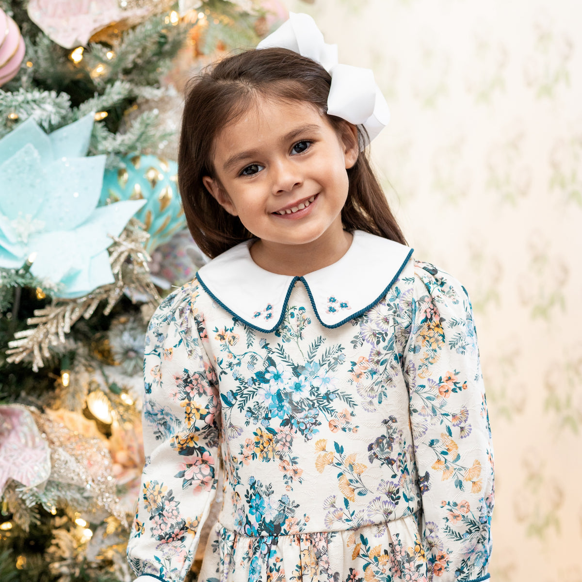 La Boutique by Dondolo Girls Dress - Christmas Gifts - Scallop Collar main image 1