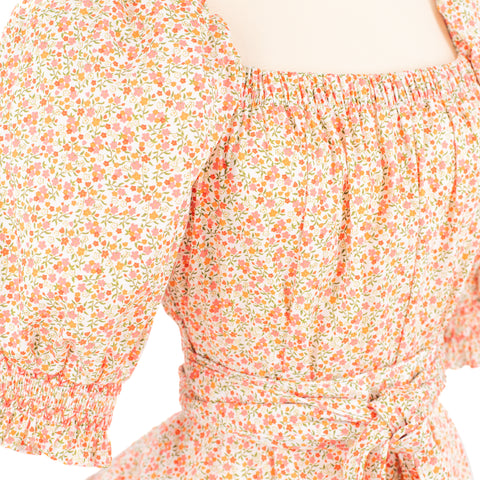 Women's Bonjour Dress - Peach Floral