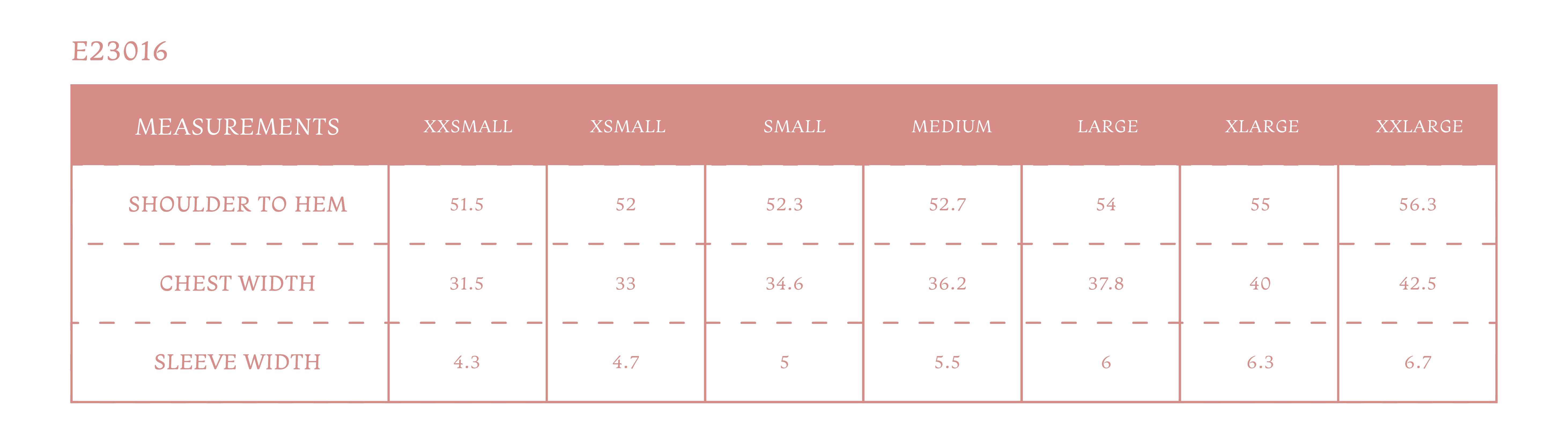 Size chart for Women's Daphne Dress - Eleanor Toile