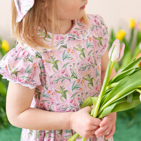 Eleanor Girl Dress - Tulip