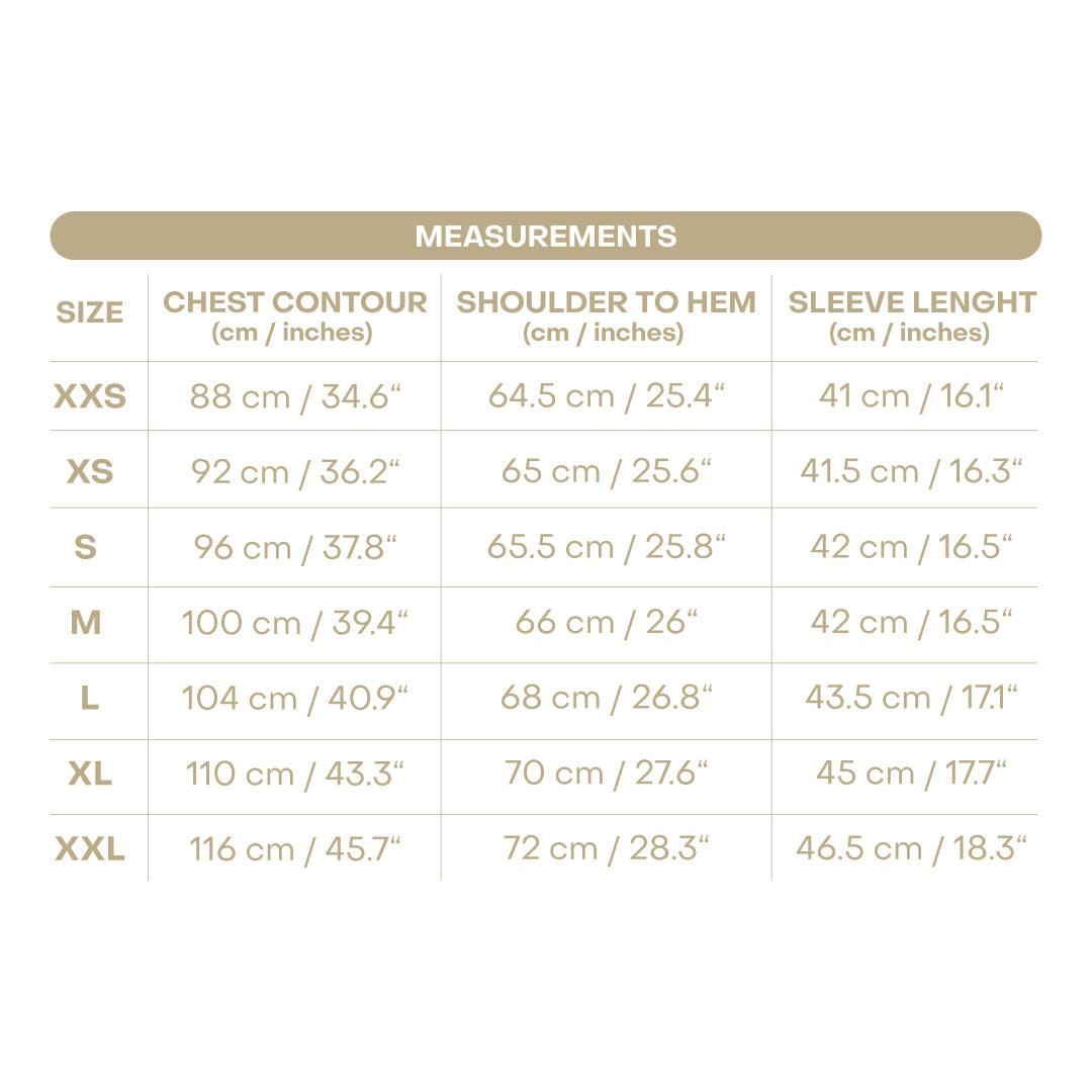 Size chart for Women's Lizzie Shirt - Boots Print