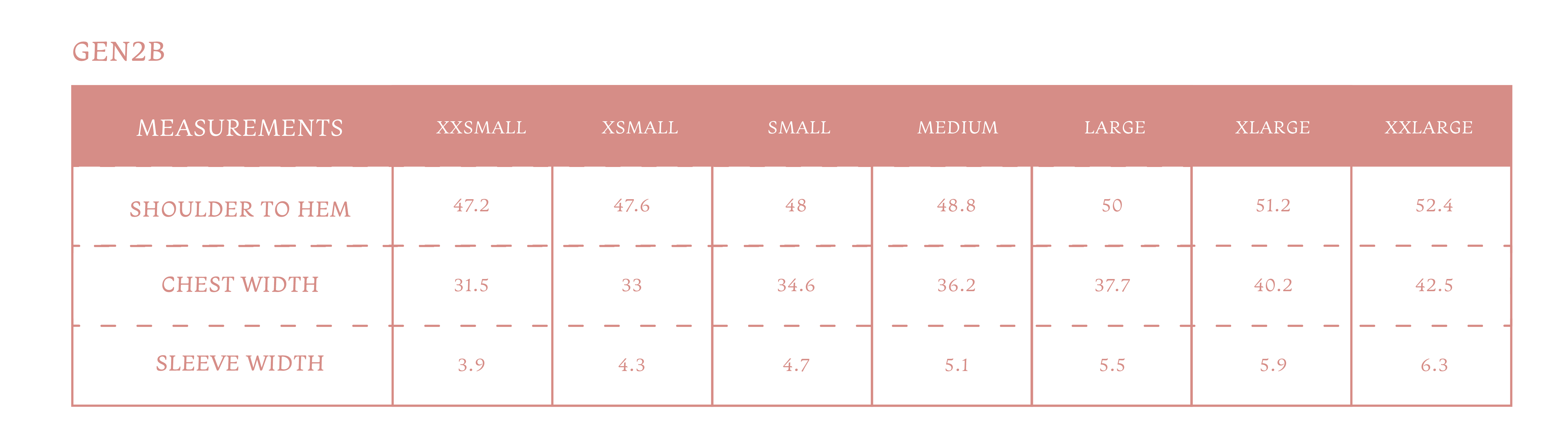 Size chart for Women's Happy Dress - White/Gold Hearts