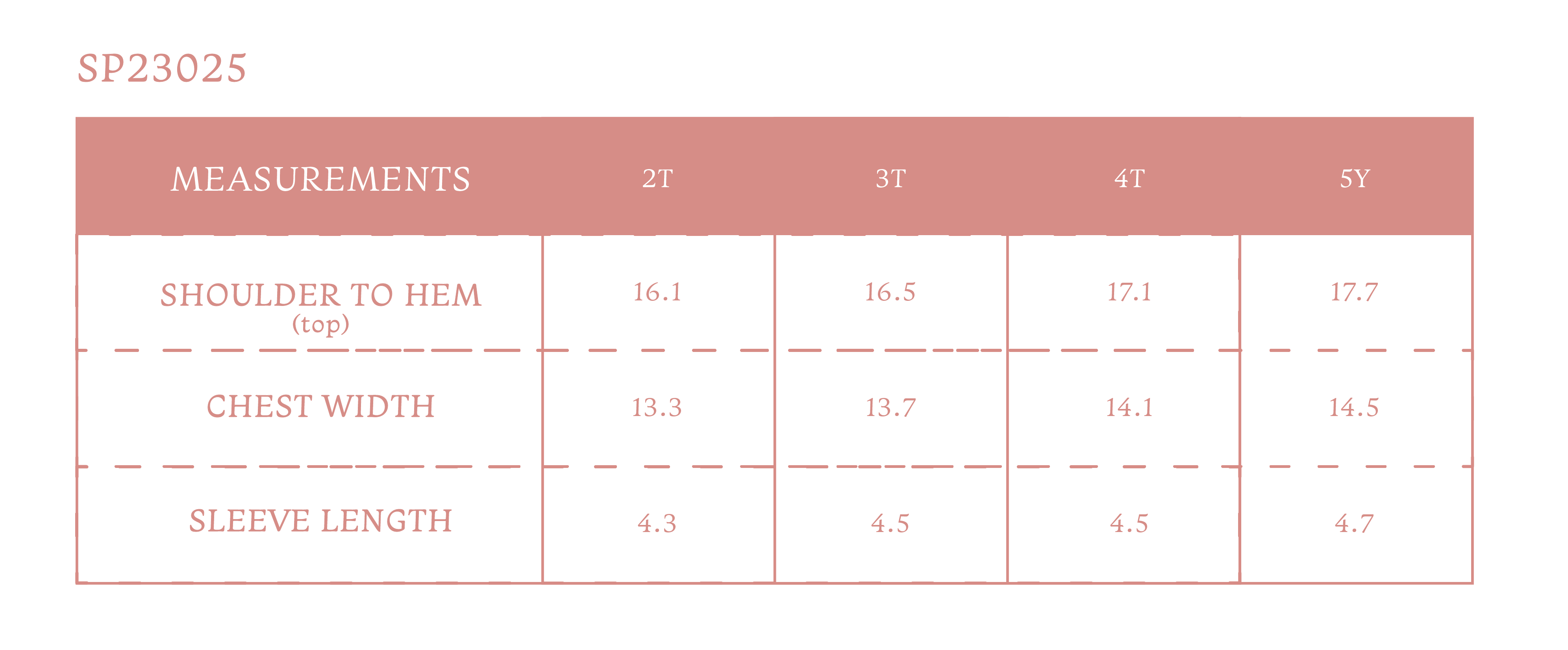 Size chart for Carl Boy Button Down