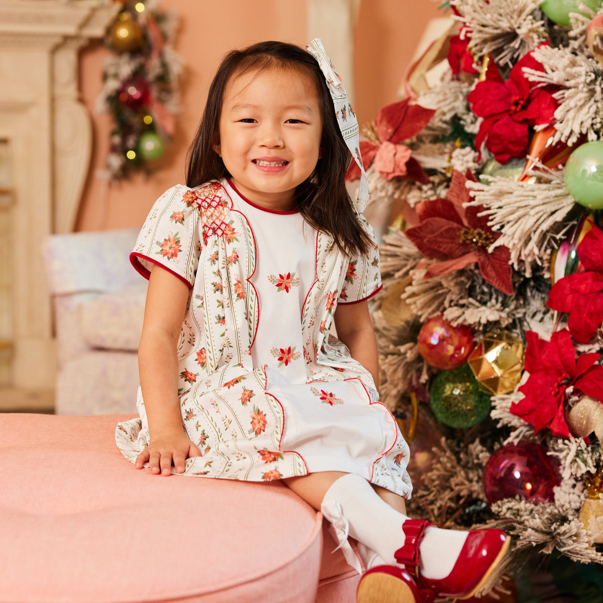 Poinsettia Girl Dress