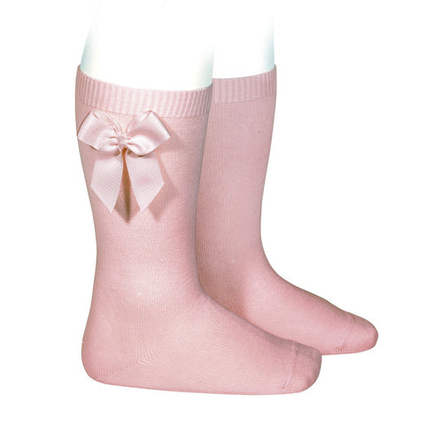 Condor® Knee Sock with Grosgrain Bow - Dusty Rose