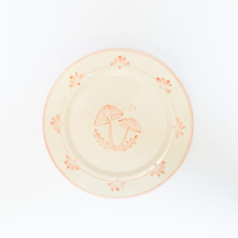Mushroom Dinner Plate - Pink