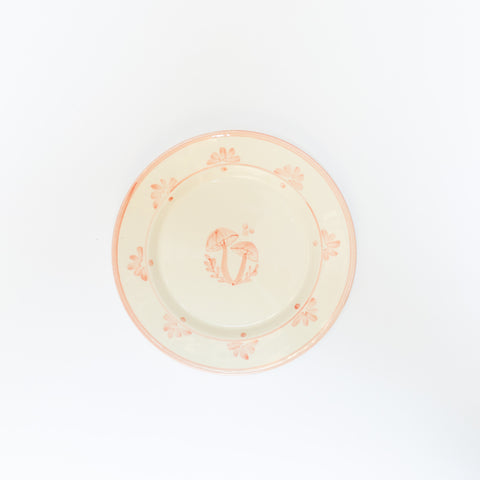 Mushroom Salad Plate - Pink