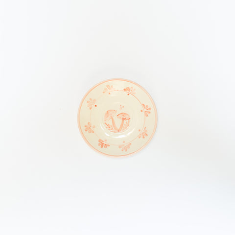 Mushroom Teacup and Saucer - Pink