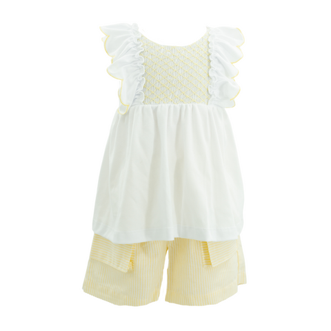 Annie Girl Set - Yellow Stripes