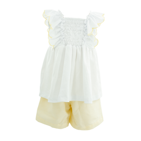 Annie Girl Set - Yellow Stripes