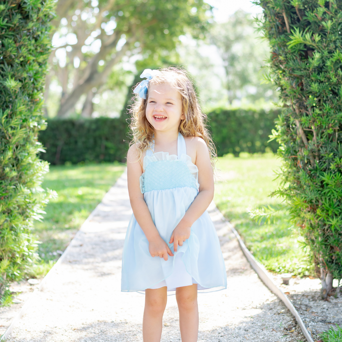 Ravello Girl Dress - Blue– Dondolo