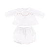 Baby’s First Shirt & Bloomers - White