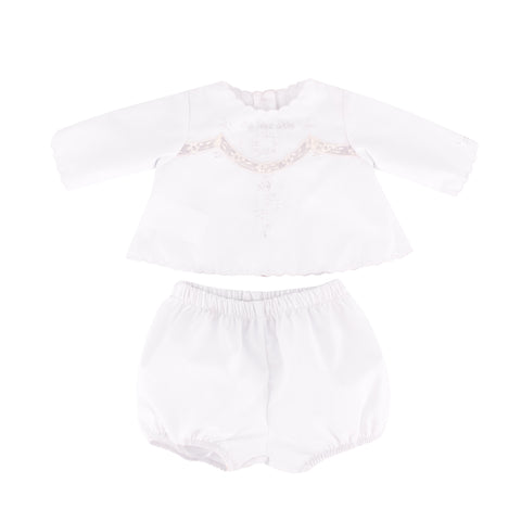 Baby’s First Shirt & Bloomers - White