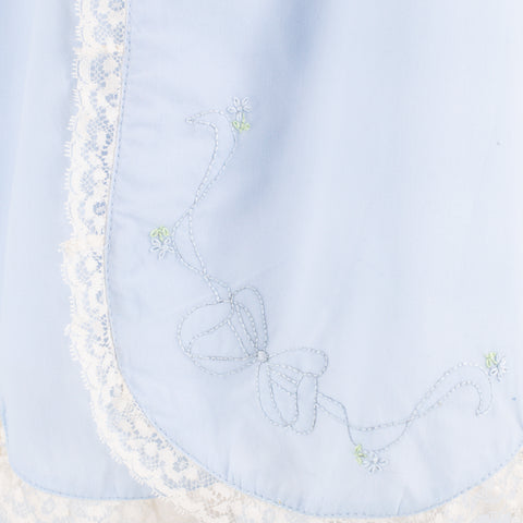 Baby Gown With Bonnet - Light Blue