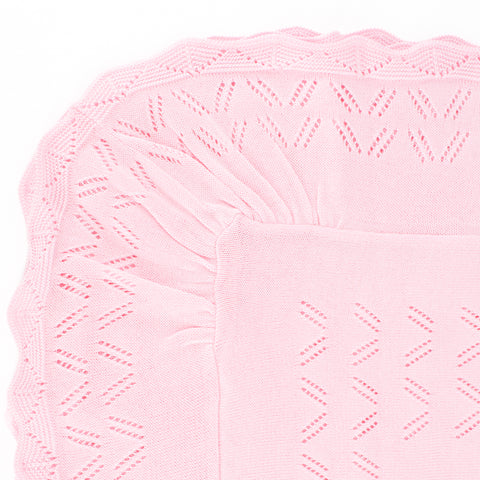 Knit Baby Blanket - Pink