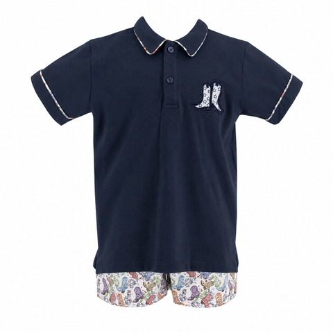 Fields Boy Polo Set - Boots - Navy