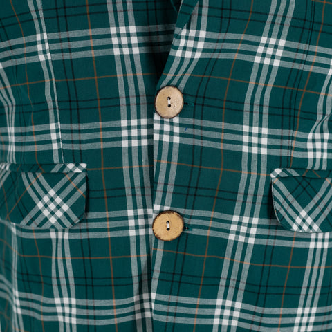 Hayden Boy Blazer - Green Tartan