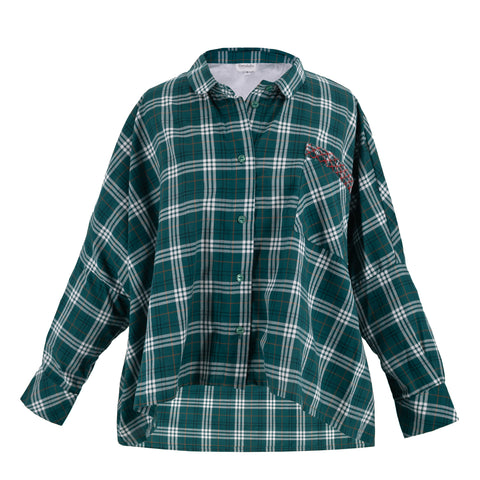 Amber Women’s Shirt - Green Tartan