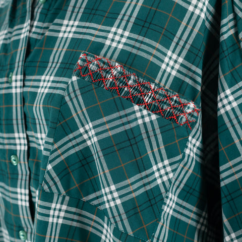 Amber Women’s Shirt - Green Tartan