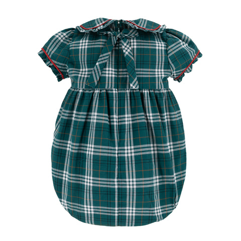 Ariella Girl Bubble - Green Tartan