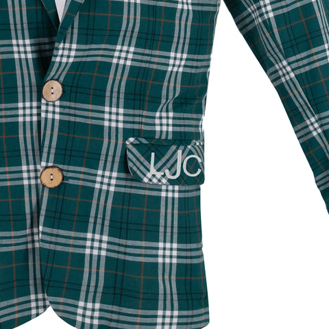 Hayden Boy Blazer - Green Tartan