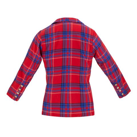 Hayden Boy Blazer - Red Plaid