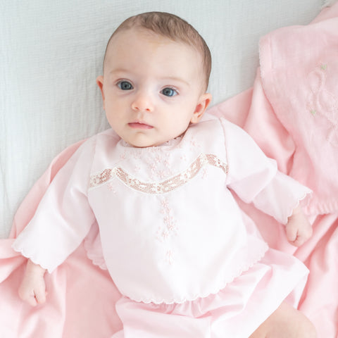 Baby’s First Shirt & Bloomers - Pink