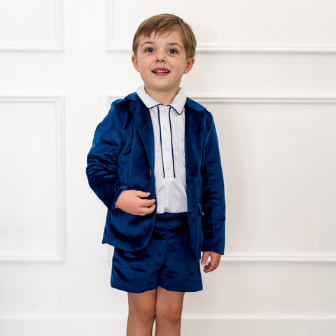 Hayden Boy Blazer - Navy Velvet