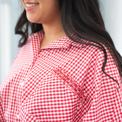 Amber Women’s Shirt - Red Gingham