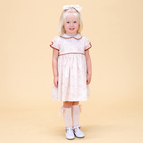 Sarita Girl Dress - Chinoiserie Pumpkin