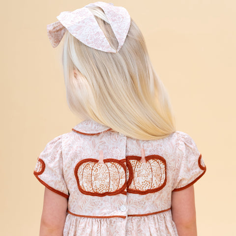 Sarita Girl Dress - Chinoiserie Pumpkin