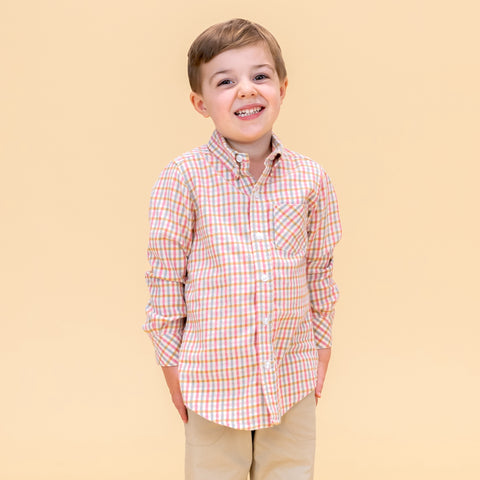 Walker Boy Button Down - Mum Gingham