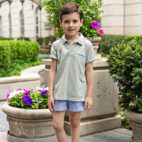 William Boy Polo Set - Blue Gingham