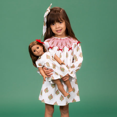 Christmas Tree Doll Dress