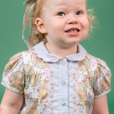 Faith Girl Dress - Blue Nativity