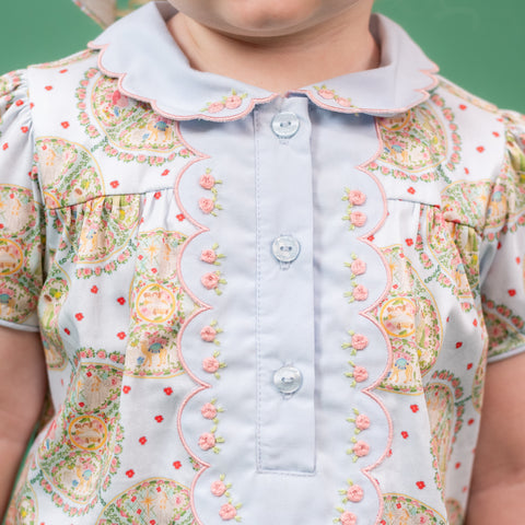 Faith Girl Dress - Blue Nativity