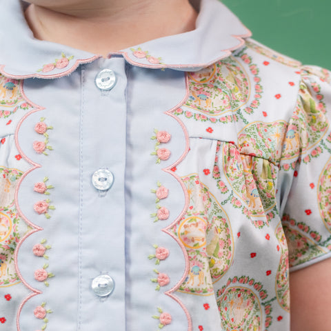 Faith Girl Dress - Blue Nativity