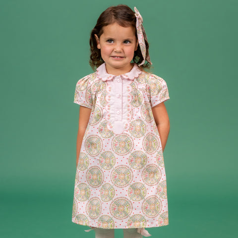 Faith Girl Dress - Pink Nativity