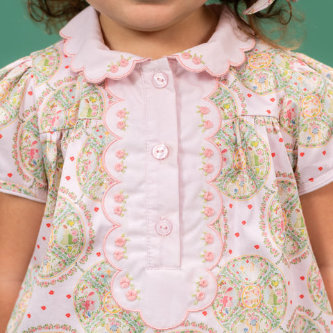 Faith Girl Dress - Pink Nativity