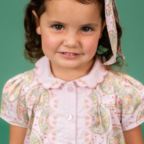 Faith Girl Dress - Pink Nativity