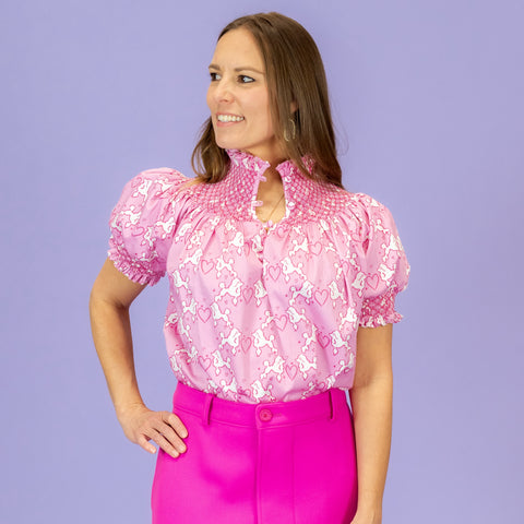 Women’s Alice Shirt - Pink Poodle