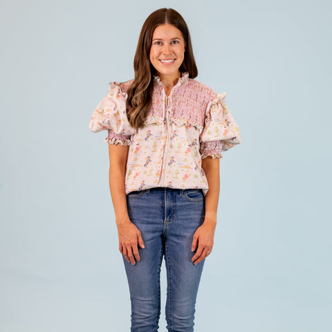Women’s Lizzie Shirt - Pink Rodeo