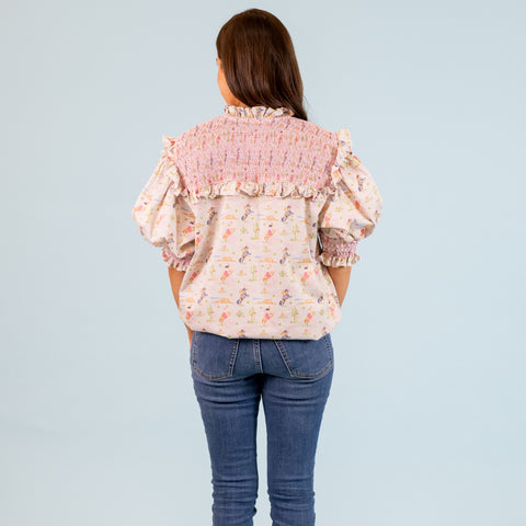 Women’s Lizzie Shirt - Pink Rodeo