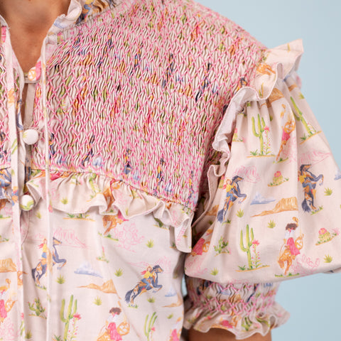 Women’s Lizzie Shirt - Pink Rodeo