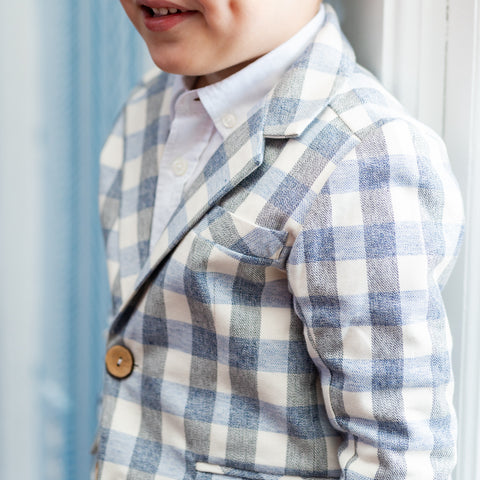 Hayden Boy Blazer - Wool Plaid