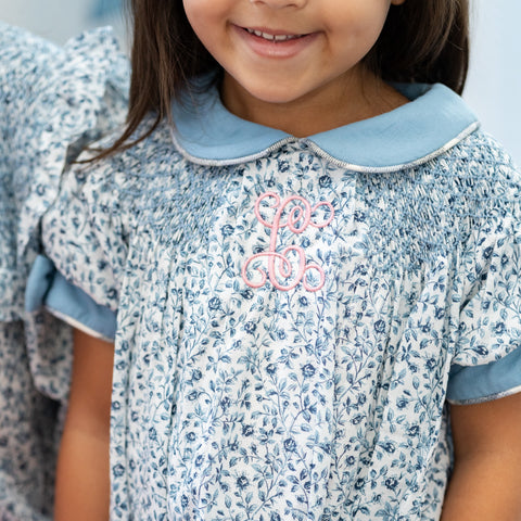 Chloe Girl Dress - Blue Rose