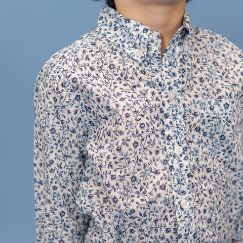 Walker Boy Button Down - Blue Rose