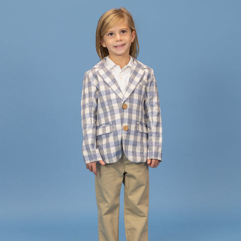 Hayden Boy Blazer - Wool Plaid