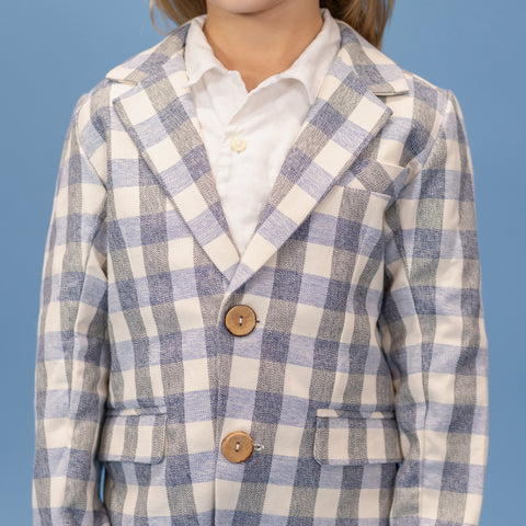 Hayden Boy Blazer - Wool Plaid